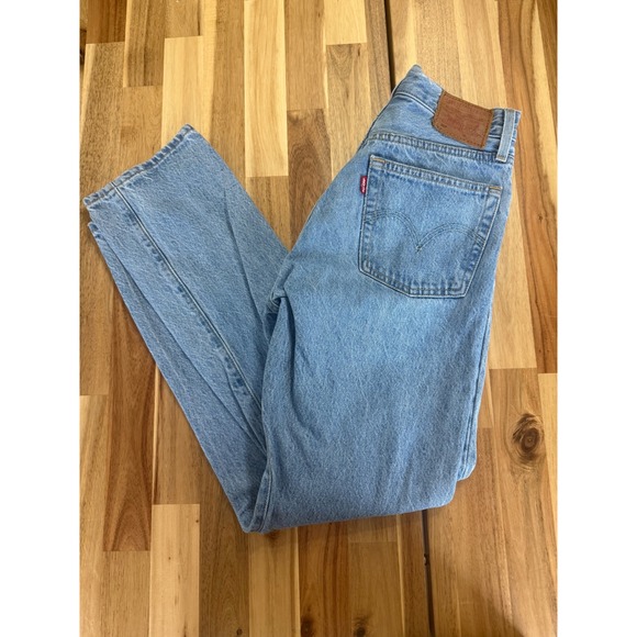 Levi's Denim - 501 Button Fly Levi's Women's Distressed Blue Denim Jeans 26x30